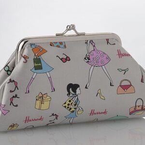 Limited edition collector's item Harrods pouch pattern by Lo Cole. new with tags